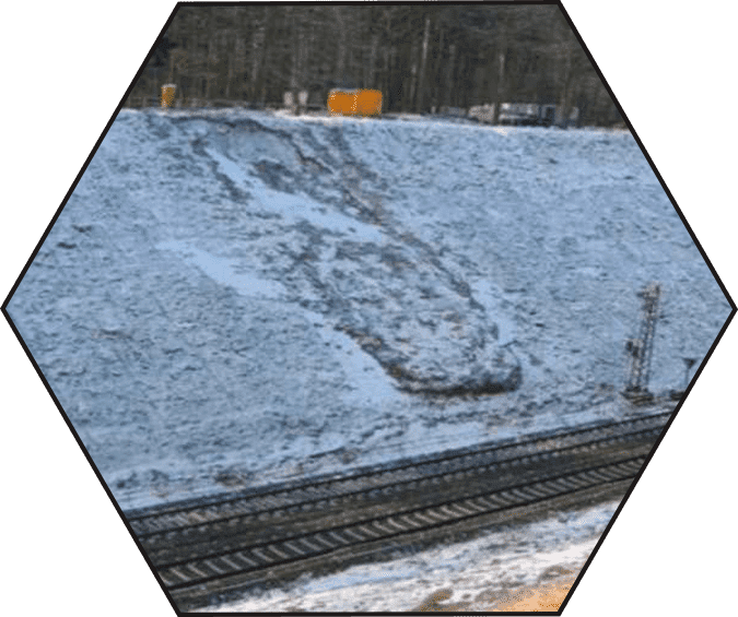 Крепление склонов вдоль железных дорог